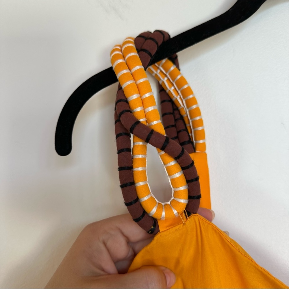 ❌SOLD❌ Johanna Ortiz Volcanic Dreams Maxi Dress in Monk Orange Size 0 NEW NWT - Picture 6 of 13